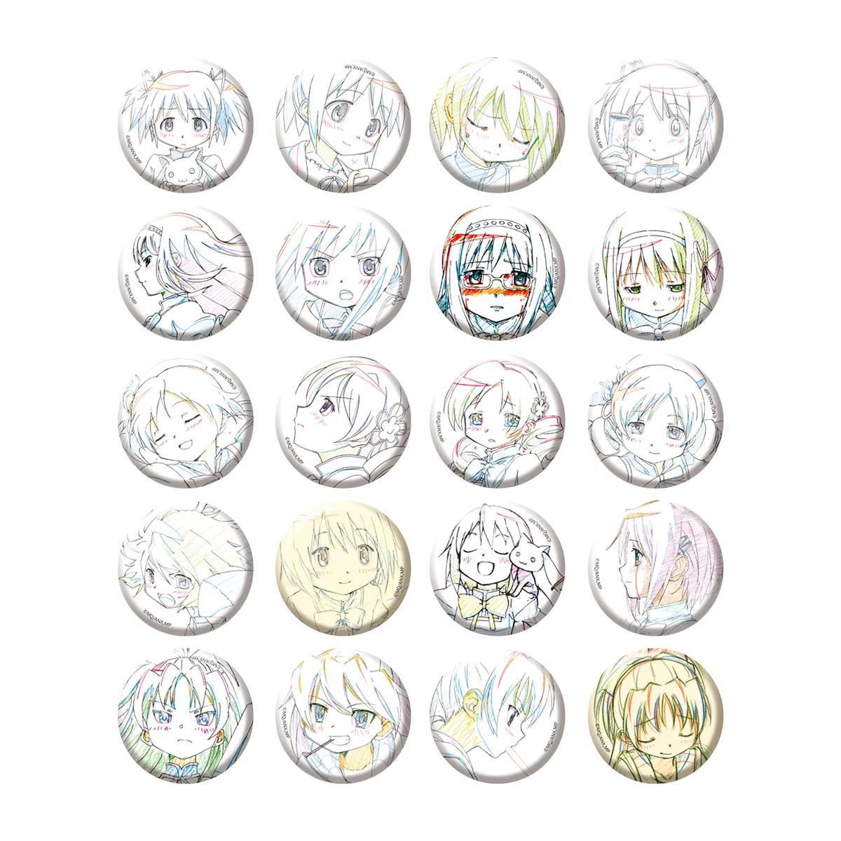 ランダム原画「表情」缶バッジコレクション　全20種魔法少女まどか☆マギカ